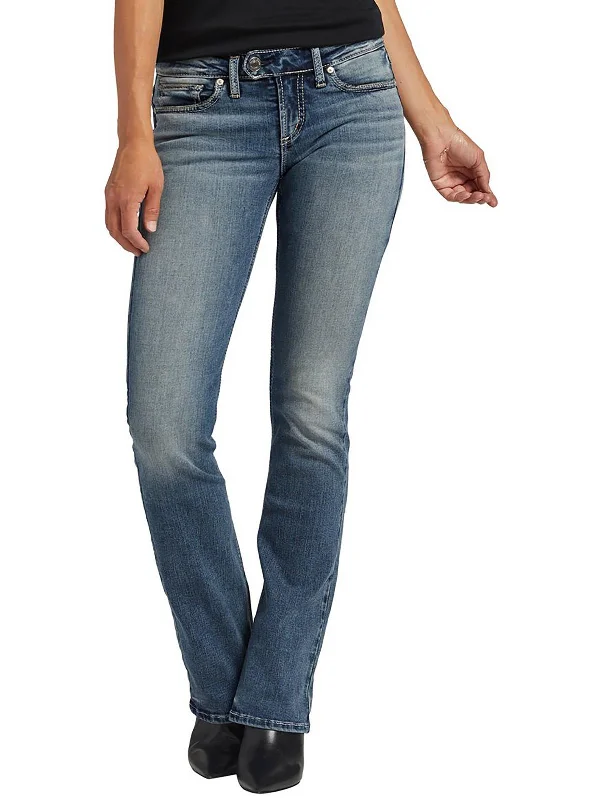 Tuesday Womens Low-Rise Slim Bootcut Jeans