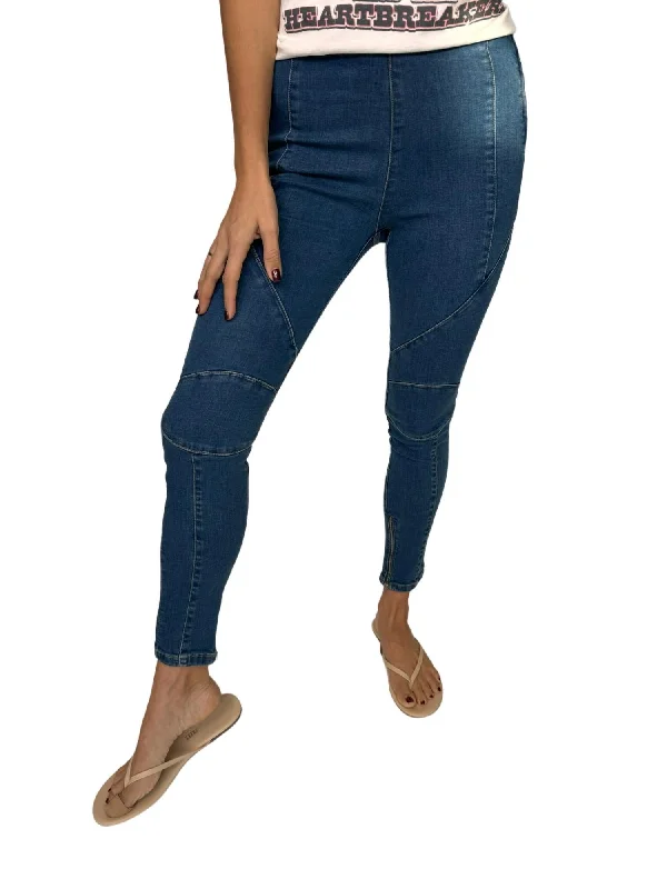 Women's Bella Moto High Rise Skinny Jean In Denim