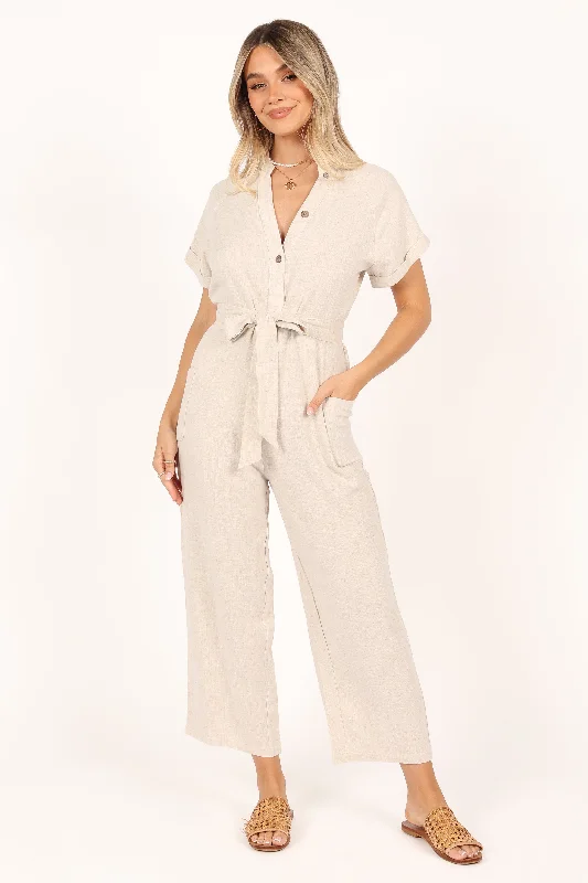 Archie Jumpsuit - Oat