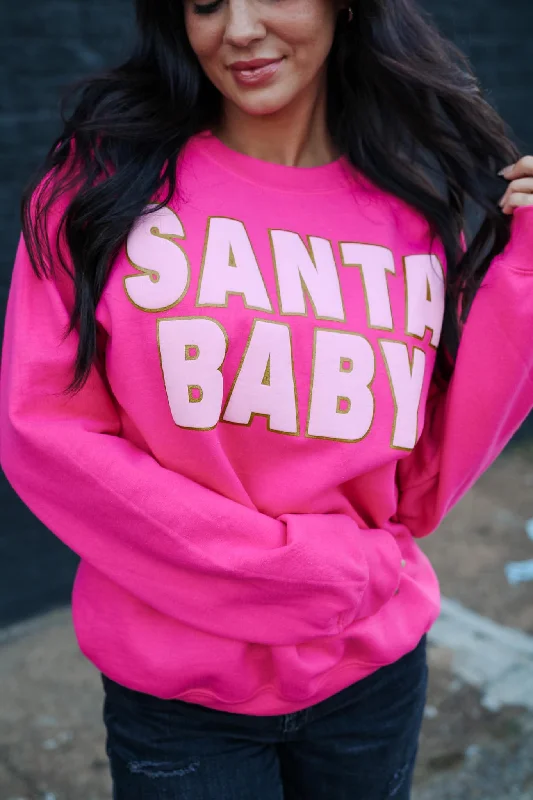 Santa Baby - Pink with Gold trim