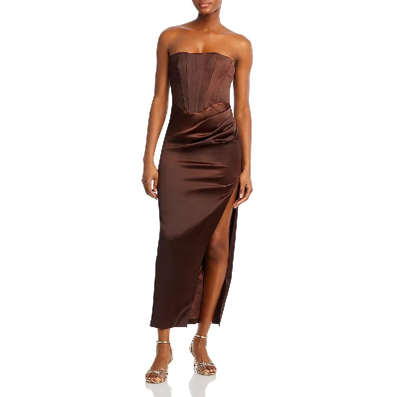 Bardot Womens Satin Midi Dress