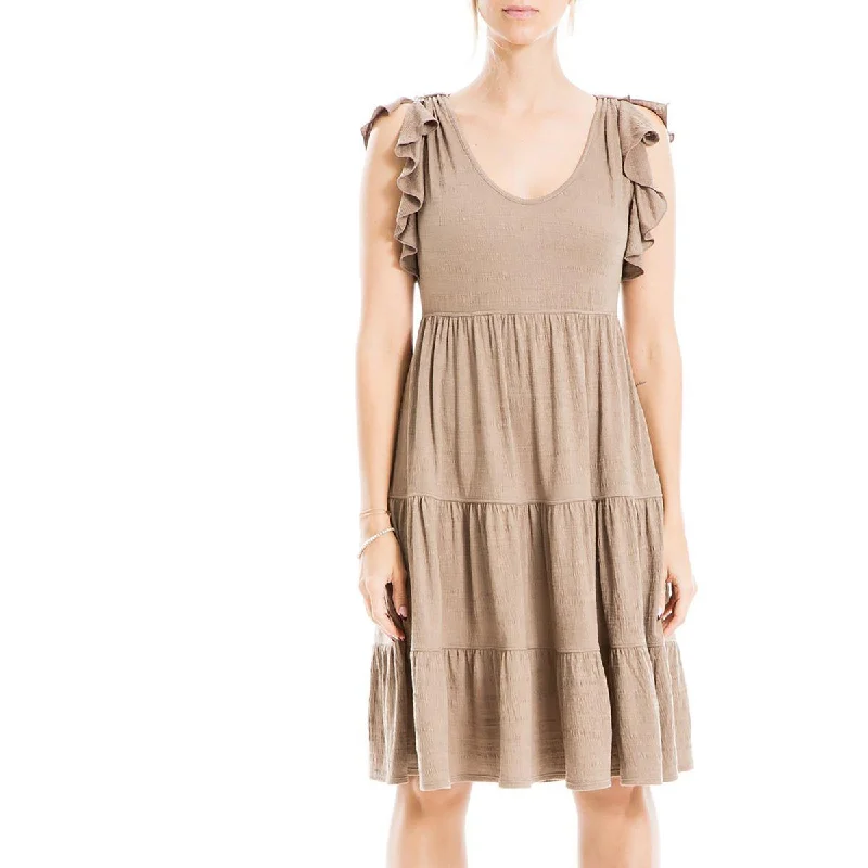 Max Studio Womens Tiered A-Line Mini Dress