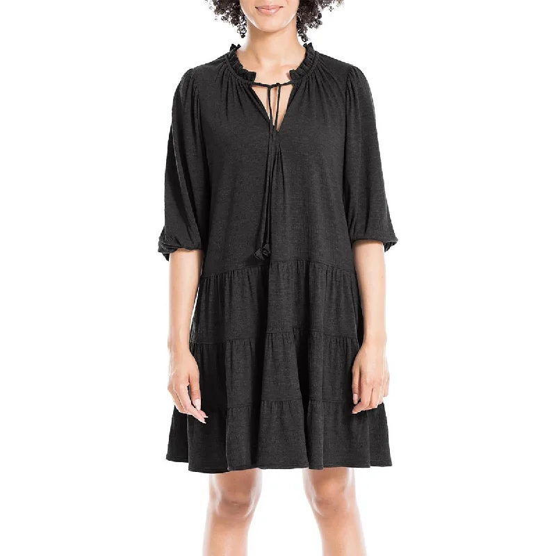 Max Studio Womens Tiered Shift Mini Dress