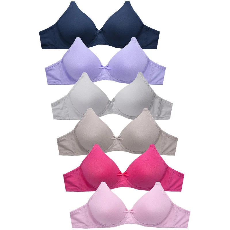 MAMIA LADIES NO WIRE PLAIN COTTON BRA (BR4242PN7)