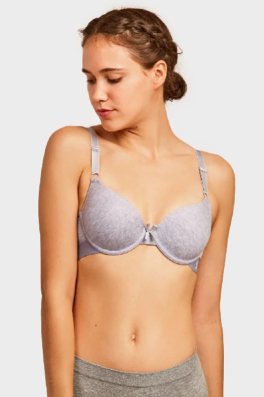 SOFRA LADIES COTTON 3 HOOK PLAIN BRA (BR4422P)